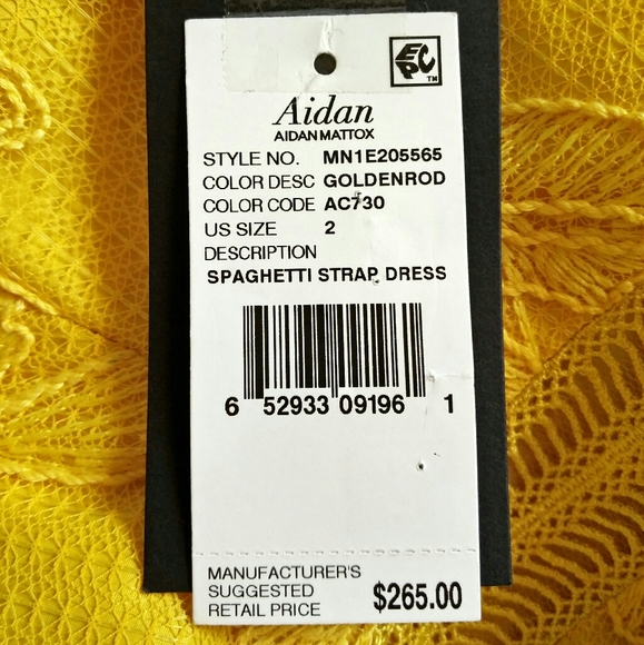 -NWT- Aidan Mattox Tiered Floral Lace Dress 2 - Picture 10 of 16